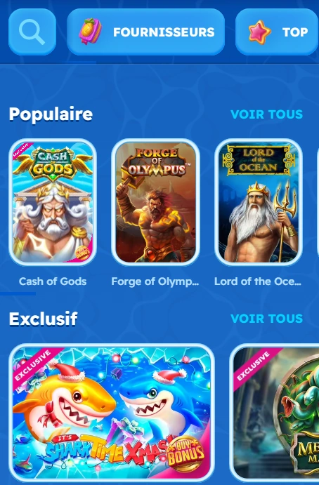 Jeux mobiles de Spinfest Casino